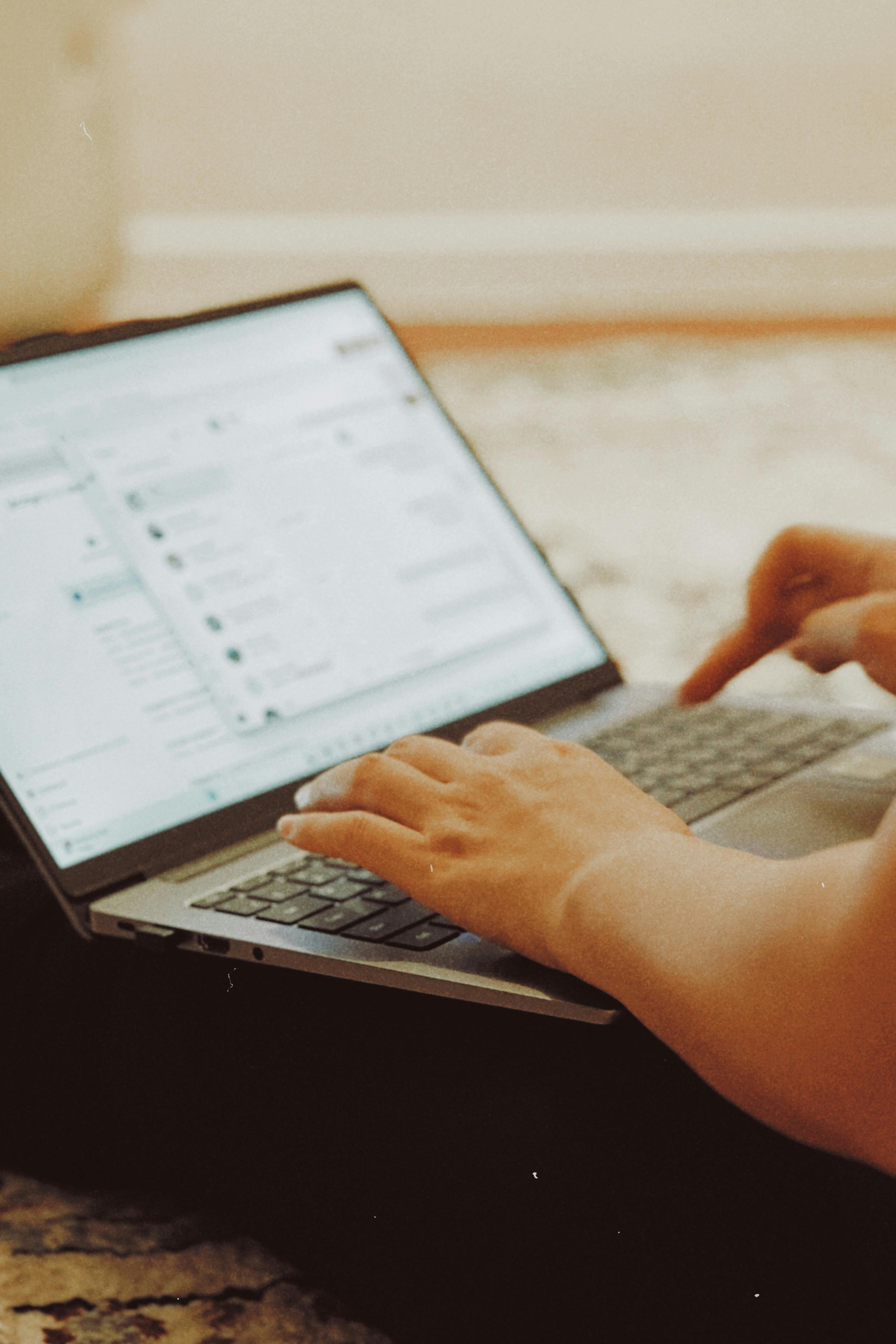 Person typing | Source: Pexels