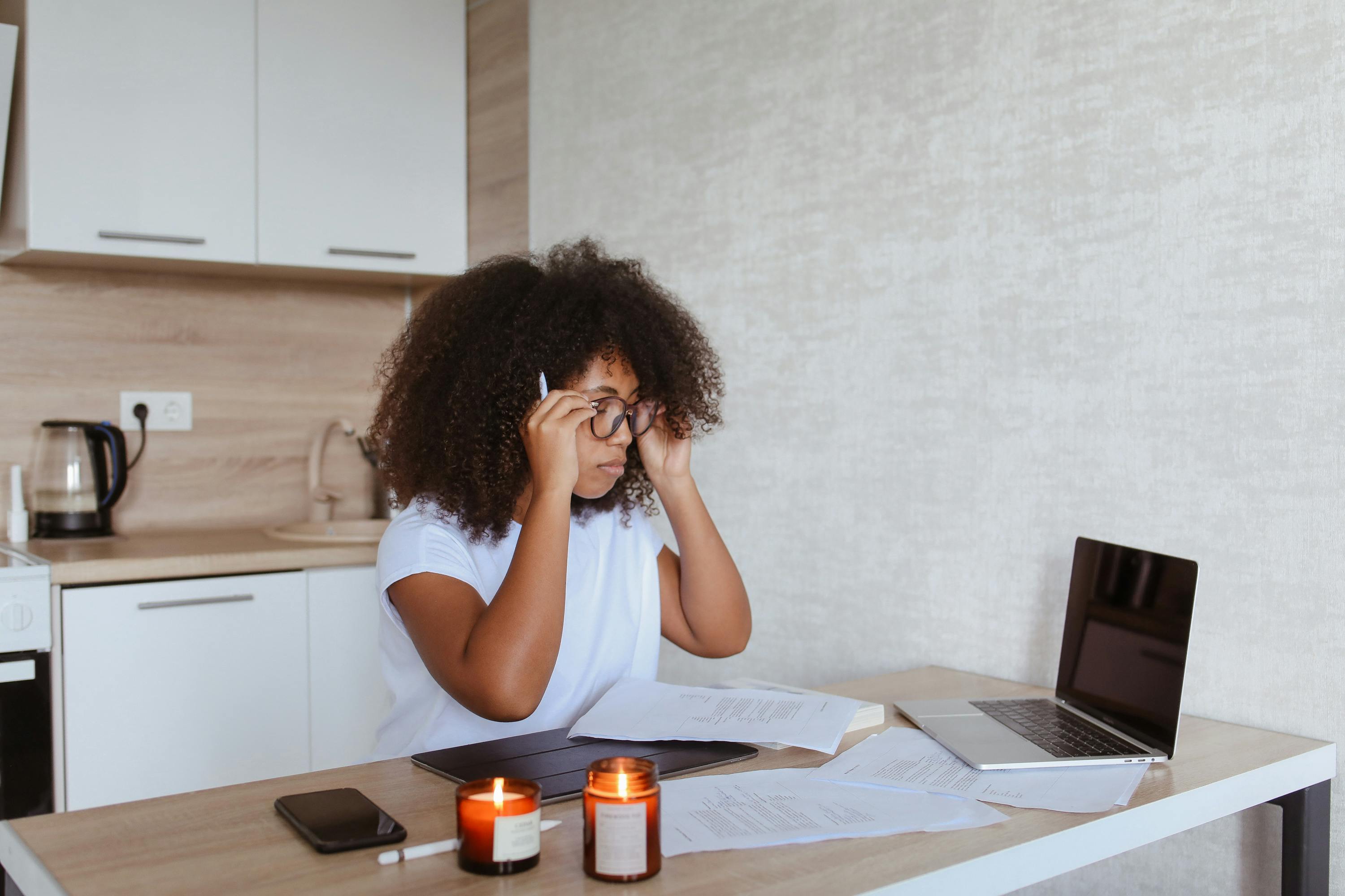 Woman working from home | Source: Pexels