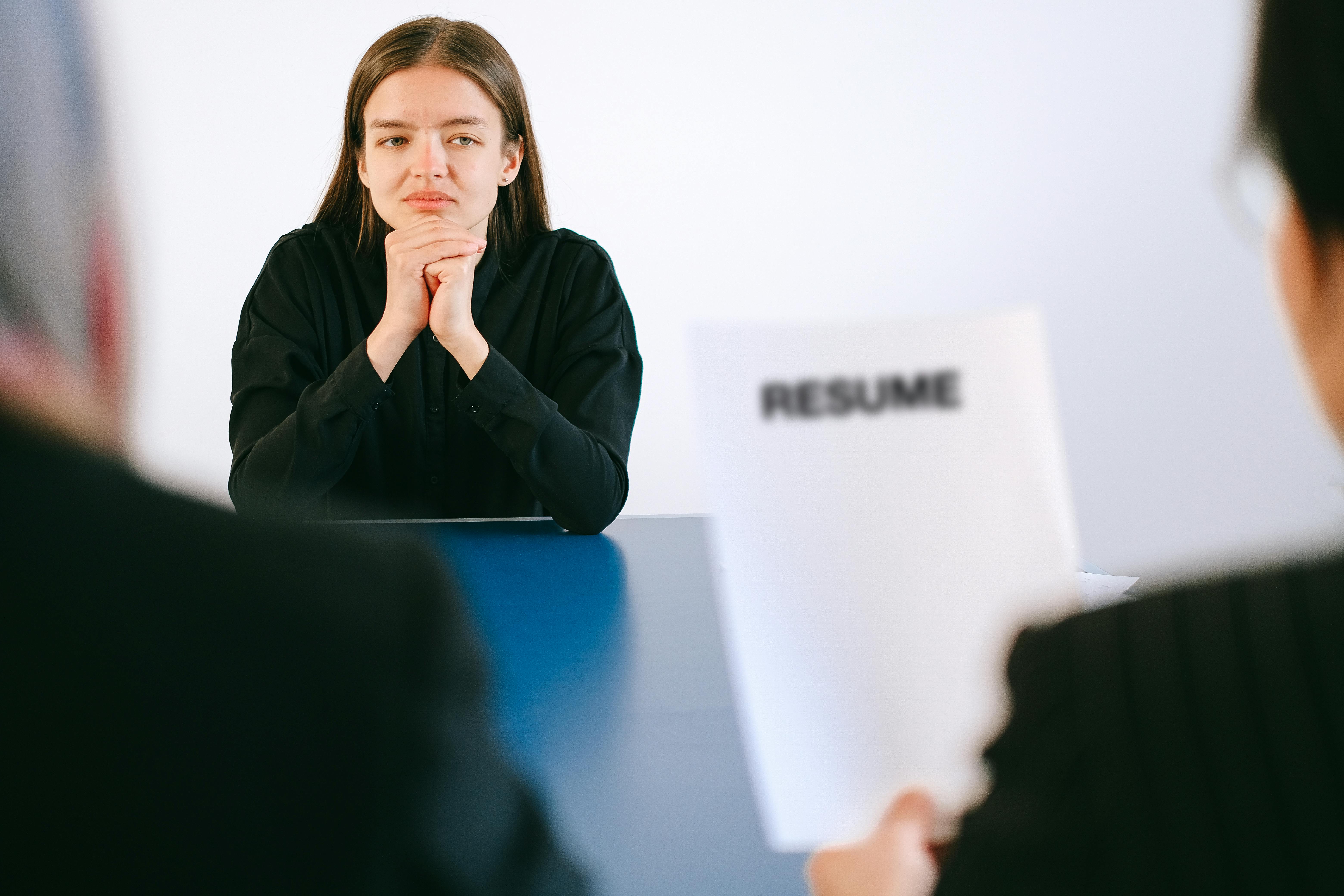 Woman in a job interview | Source: Pexels