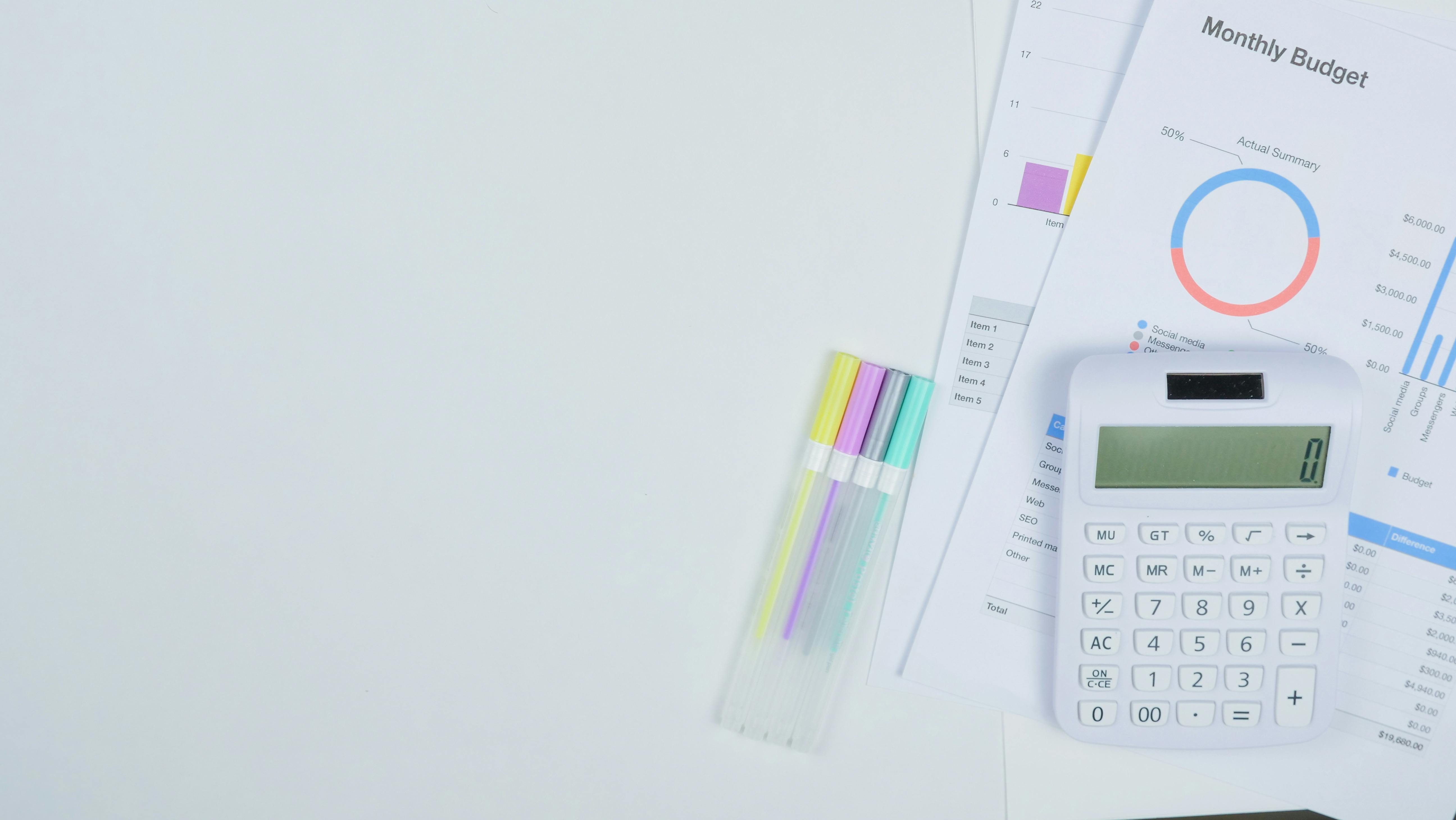 Calculator on the table | Source: Pexels